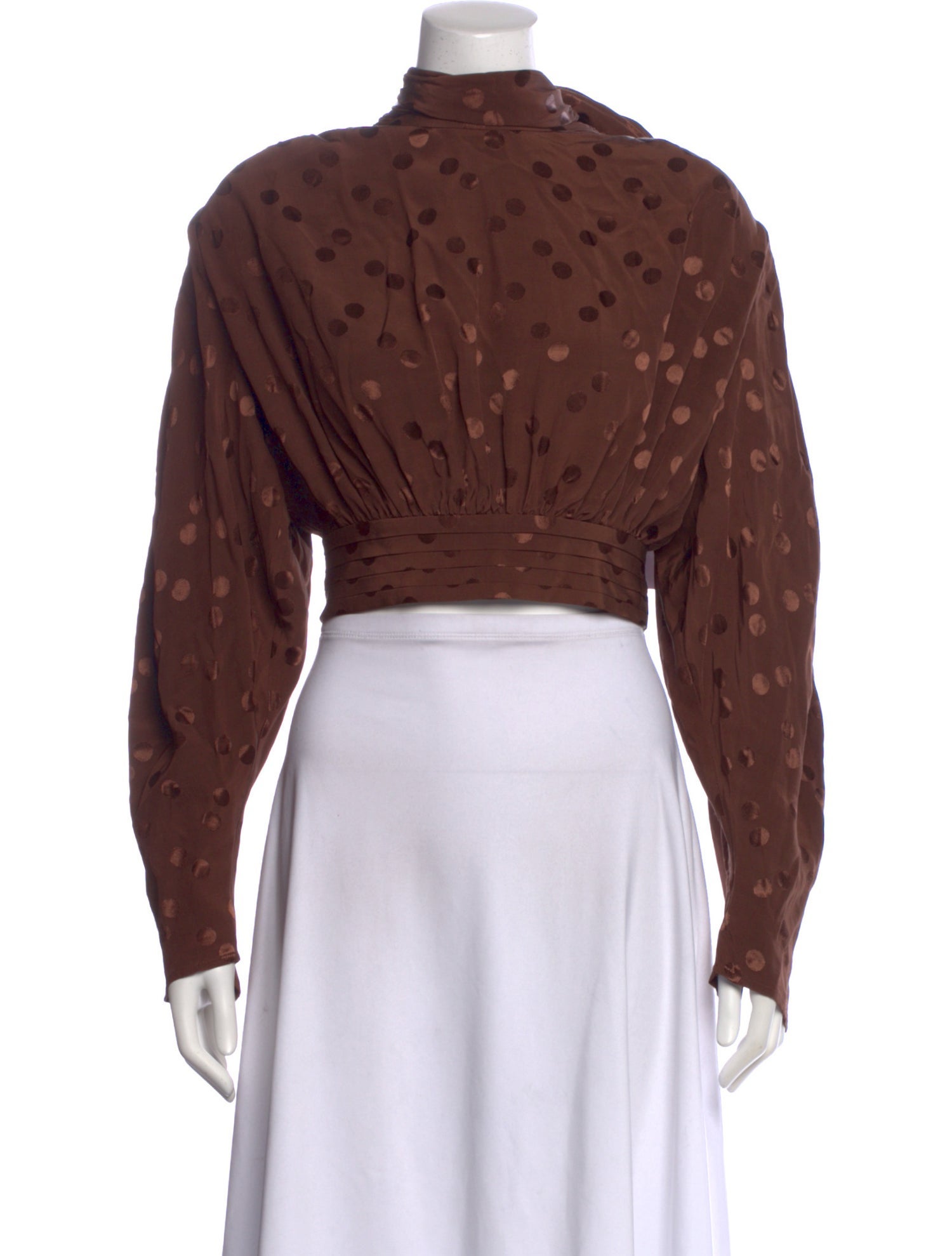 LPA Polka Dot Print Tie Neck Blouse w/ Tags