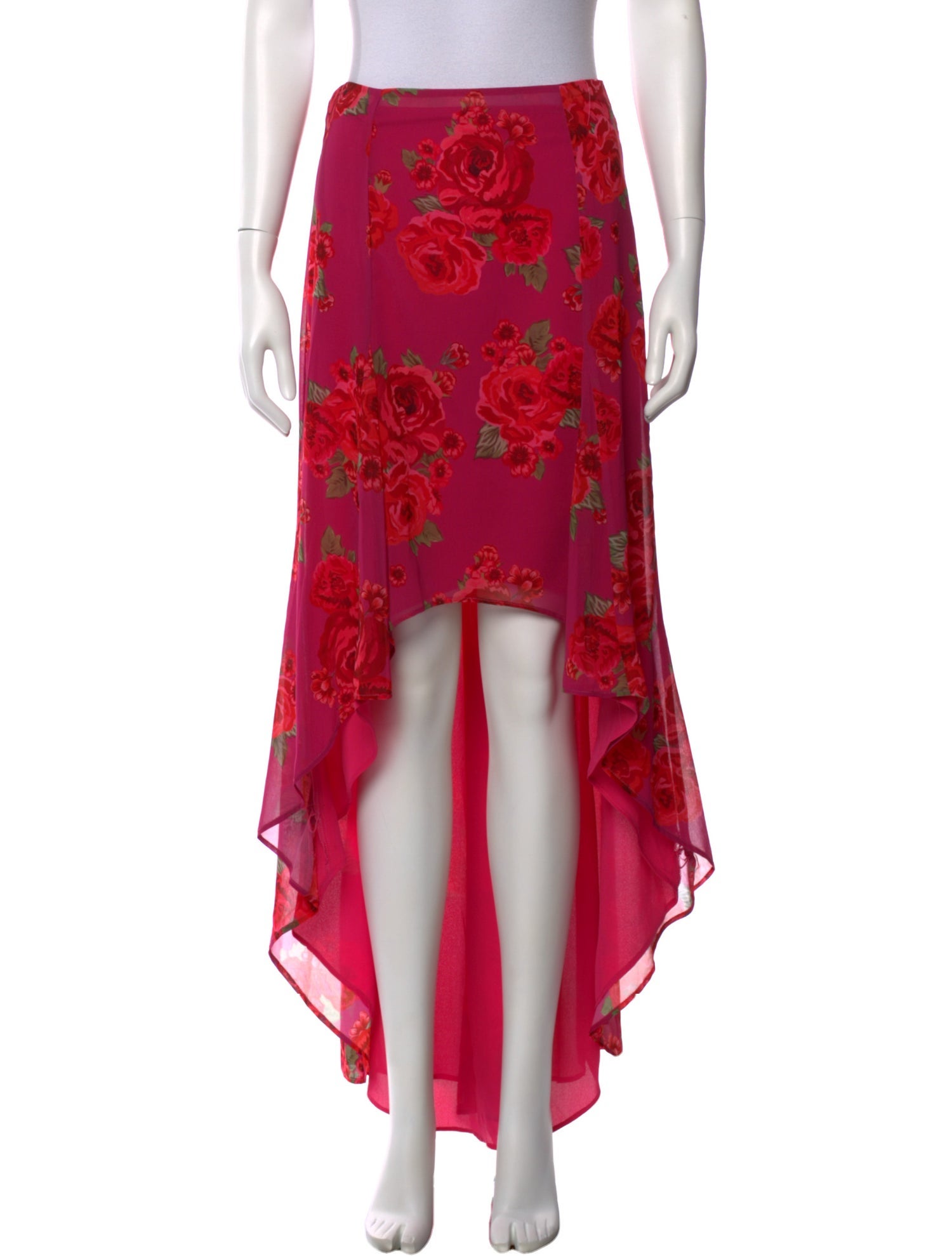 LPA Floral Print Midi Length Skirt