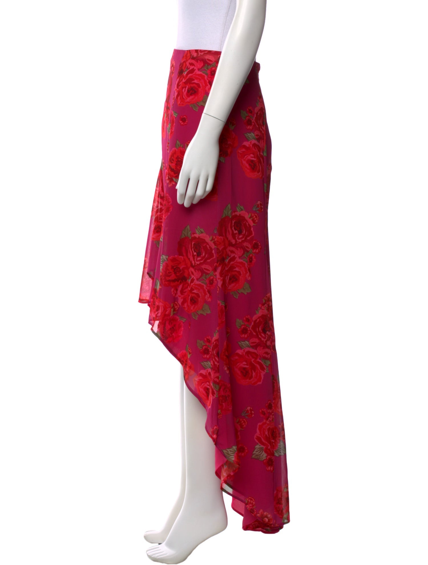LPA Floral Print Midi Length Skirt