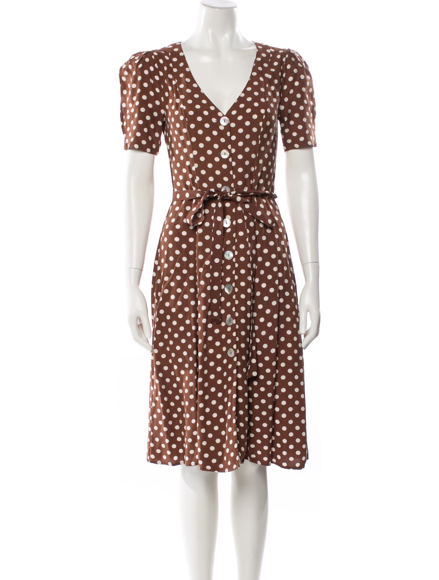 LPA Polka Dot Print Midi Length Dress
