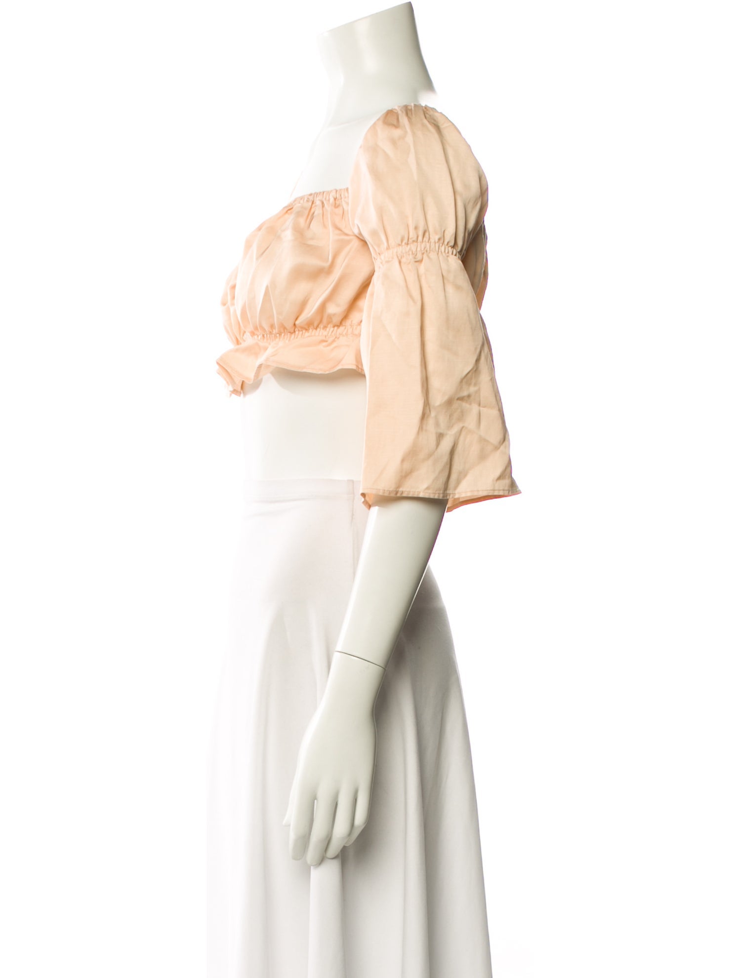 LPA Square Neckline Three-Quarter Sleeve Crop Top