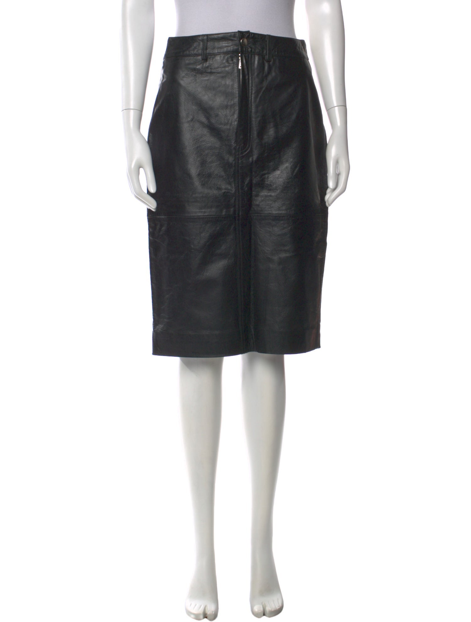 LPA Leather Knee-Length Skirt