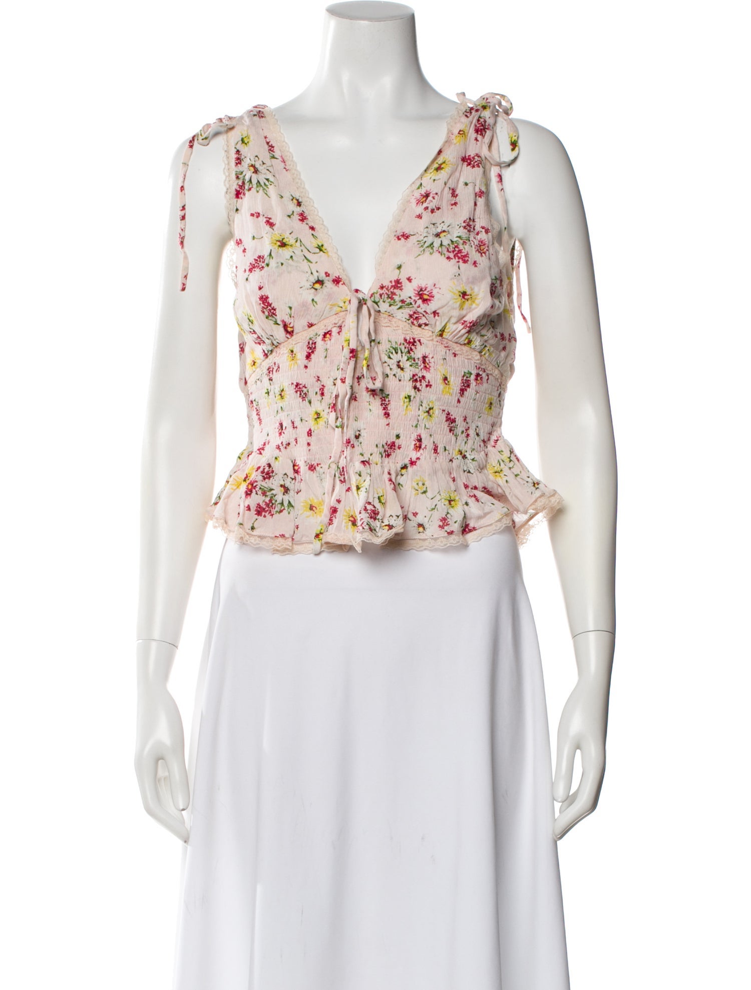 LPA Floral Print V-Neck Top w/ Tags