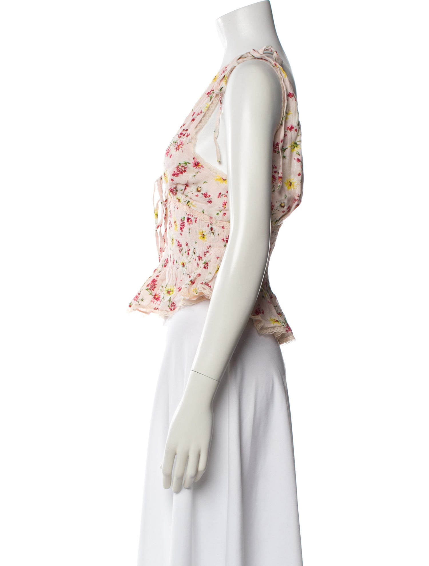 LPA Floral Print V-Neck Top w/ Tags