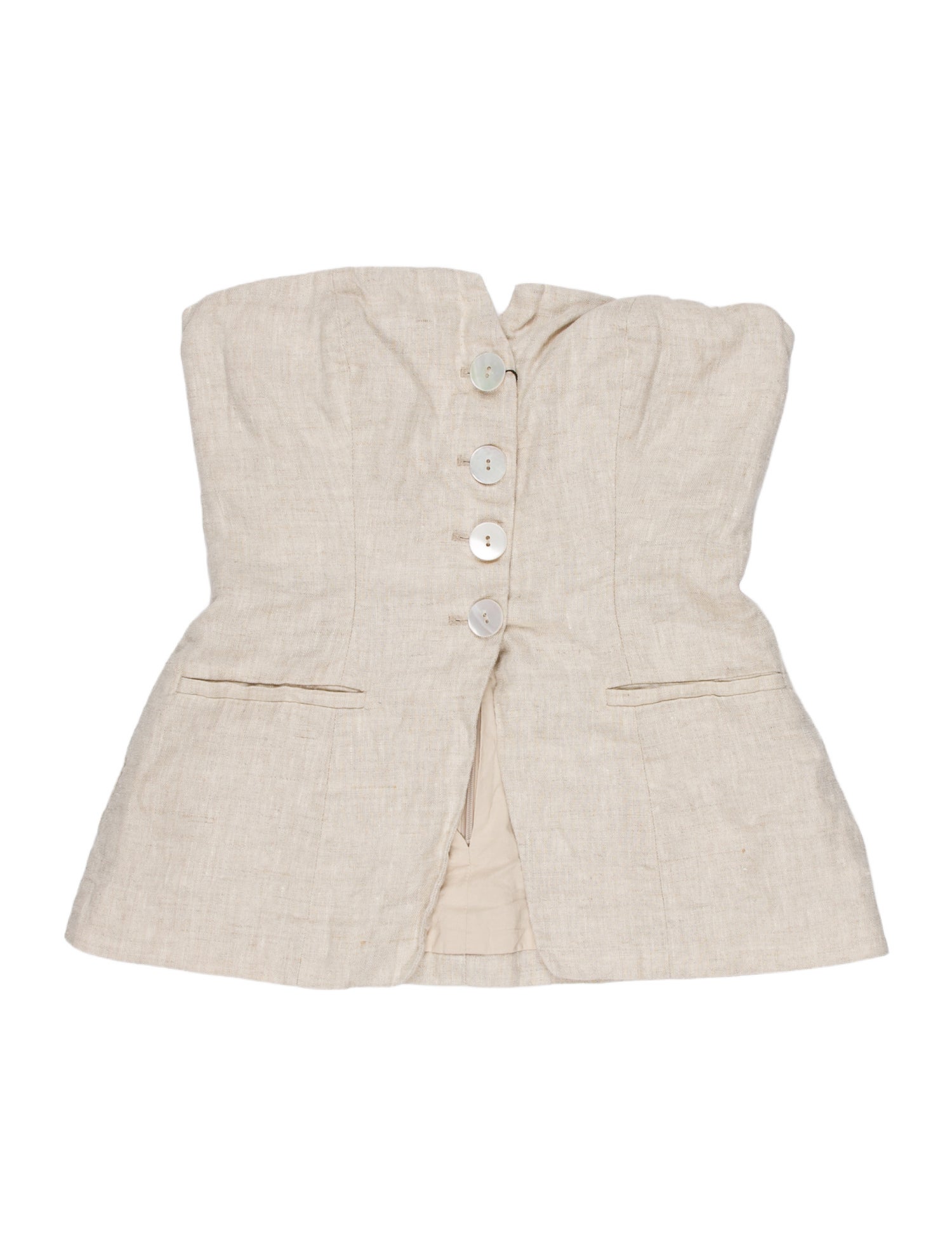 LPA Linen Strapless Top