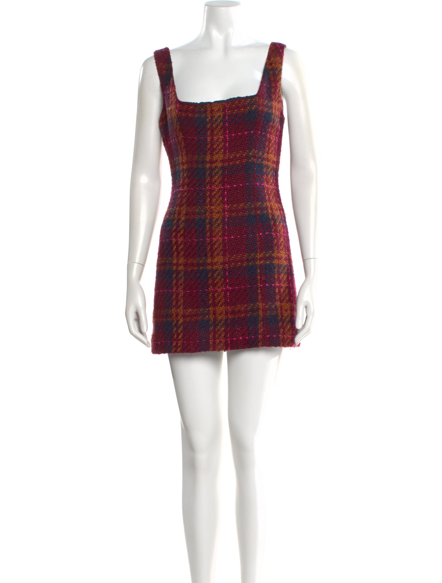 LPA Plaid Print Mini Dress