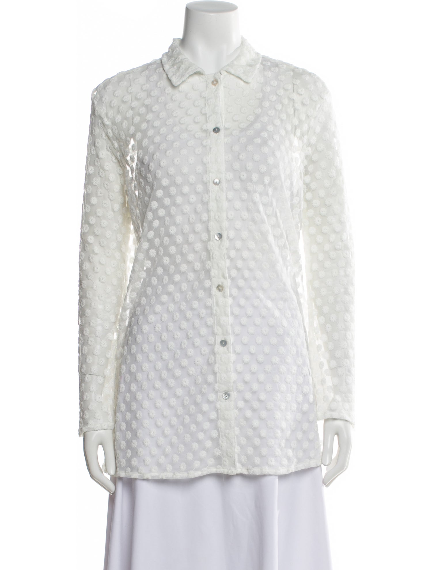 LPA Patterned Long Sleeve Button-Up Top