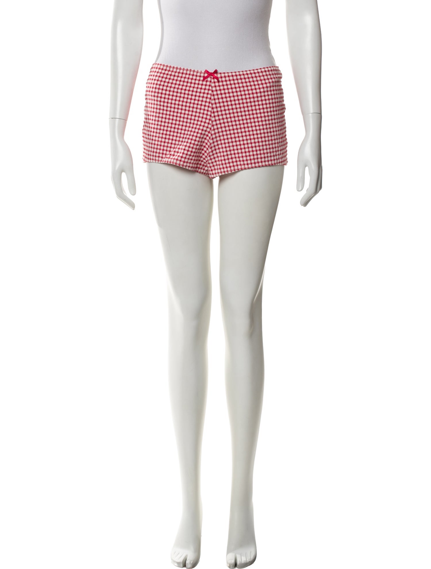 LPA Plaid Print Mini Shorts