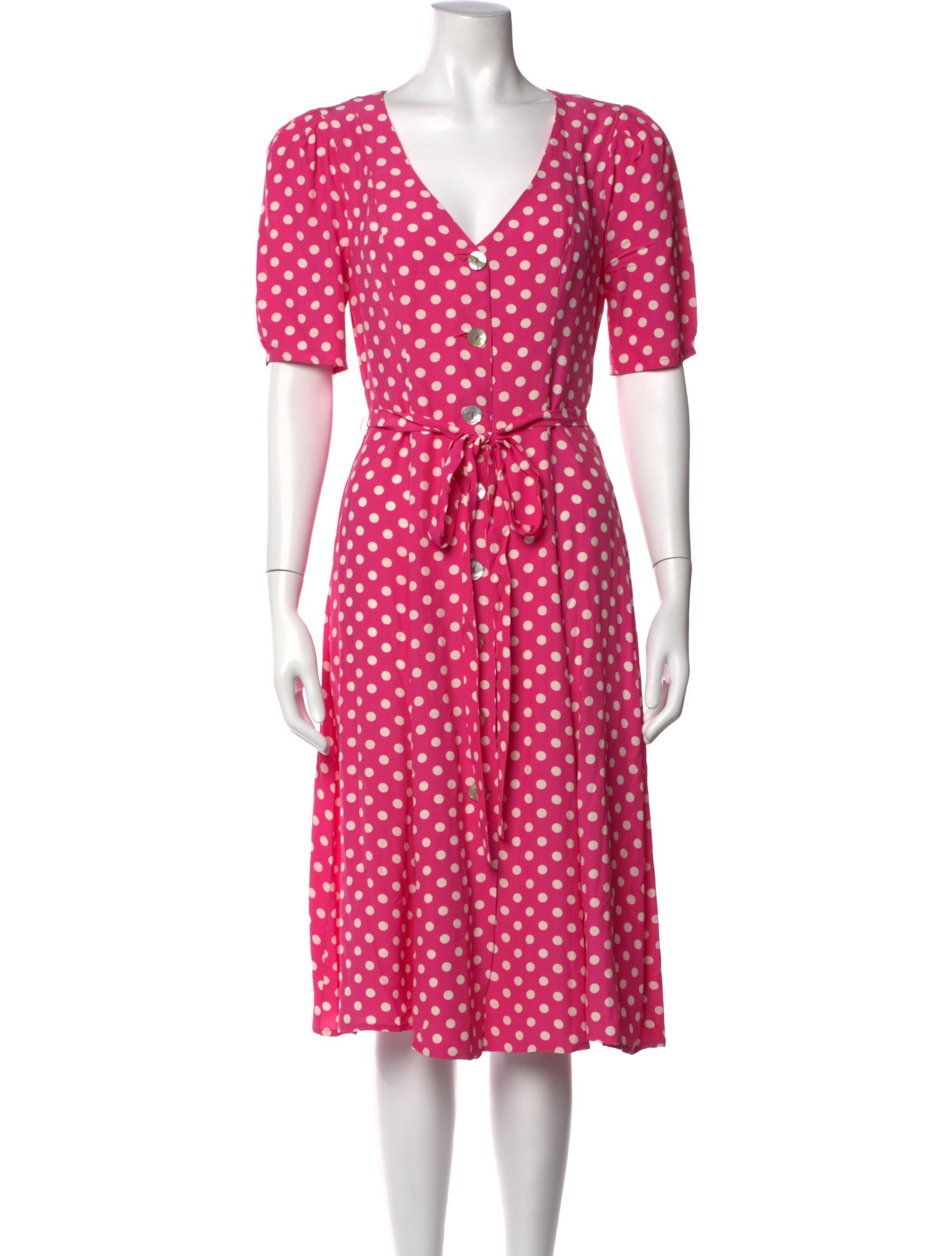 LPA Polka Dot Print Midi Length Dress - Pink Dresses, Clothing - WLPAA26701 | The RealReal LPA Polka Dot Print Midi Length Dress - Pink Dresses, Clothing - WLPAA26701 | The RealReal