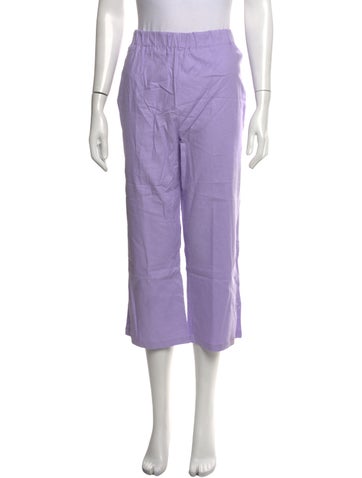 Pre-owned Lpa Wide Leg Pants In Purple