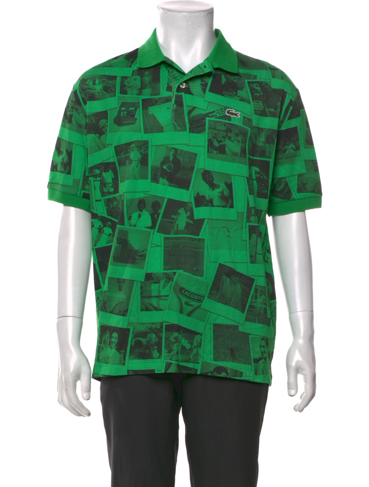 Lacoste x Polaroid Printed V-Neck Polo Shirt