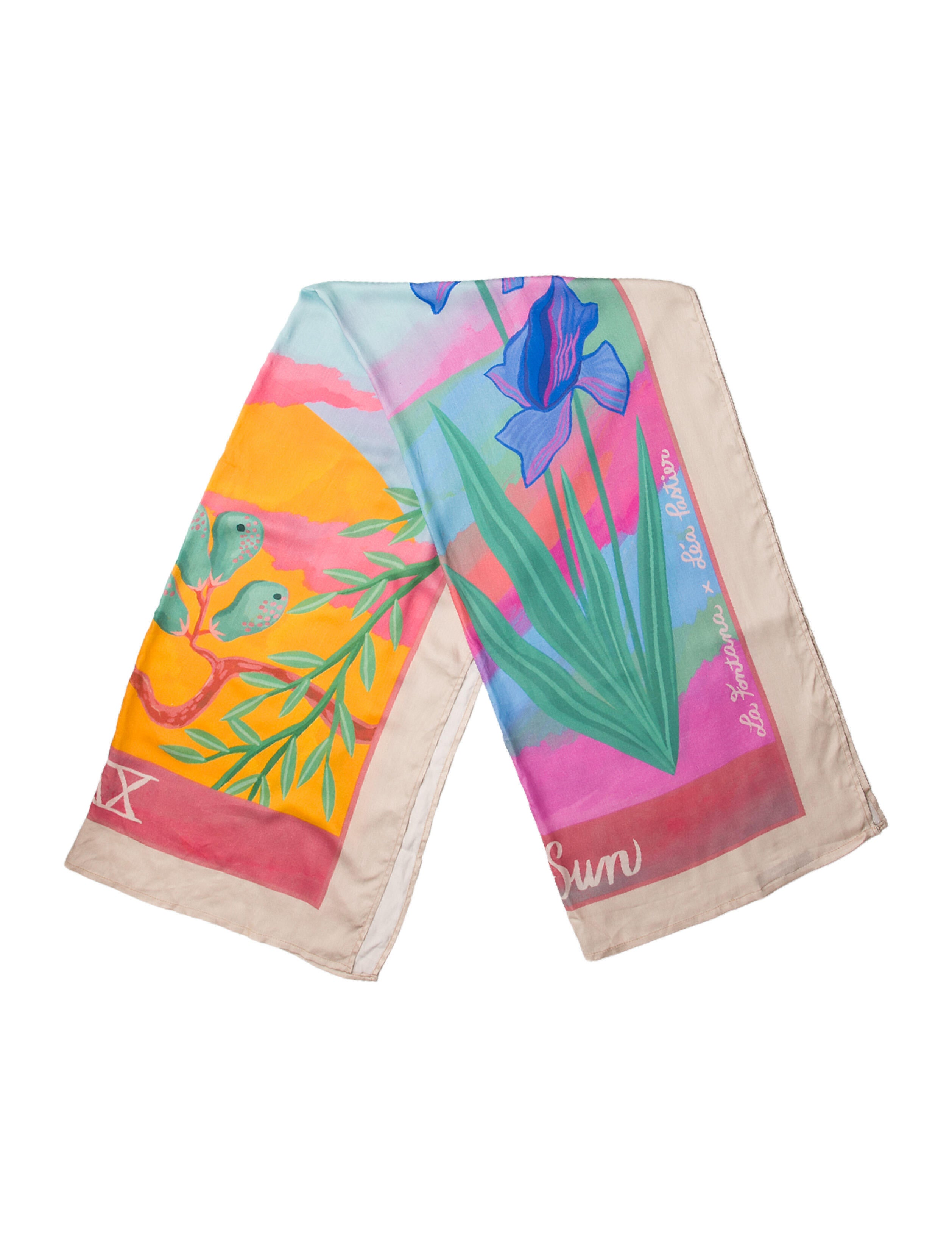 Léa Peckre Silk Paisley Print Scarf