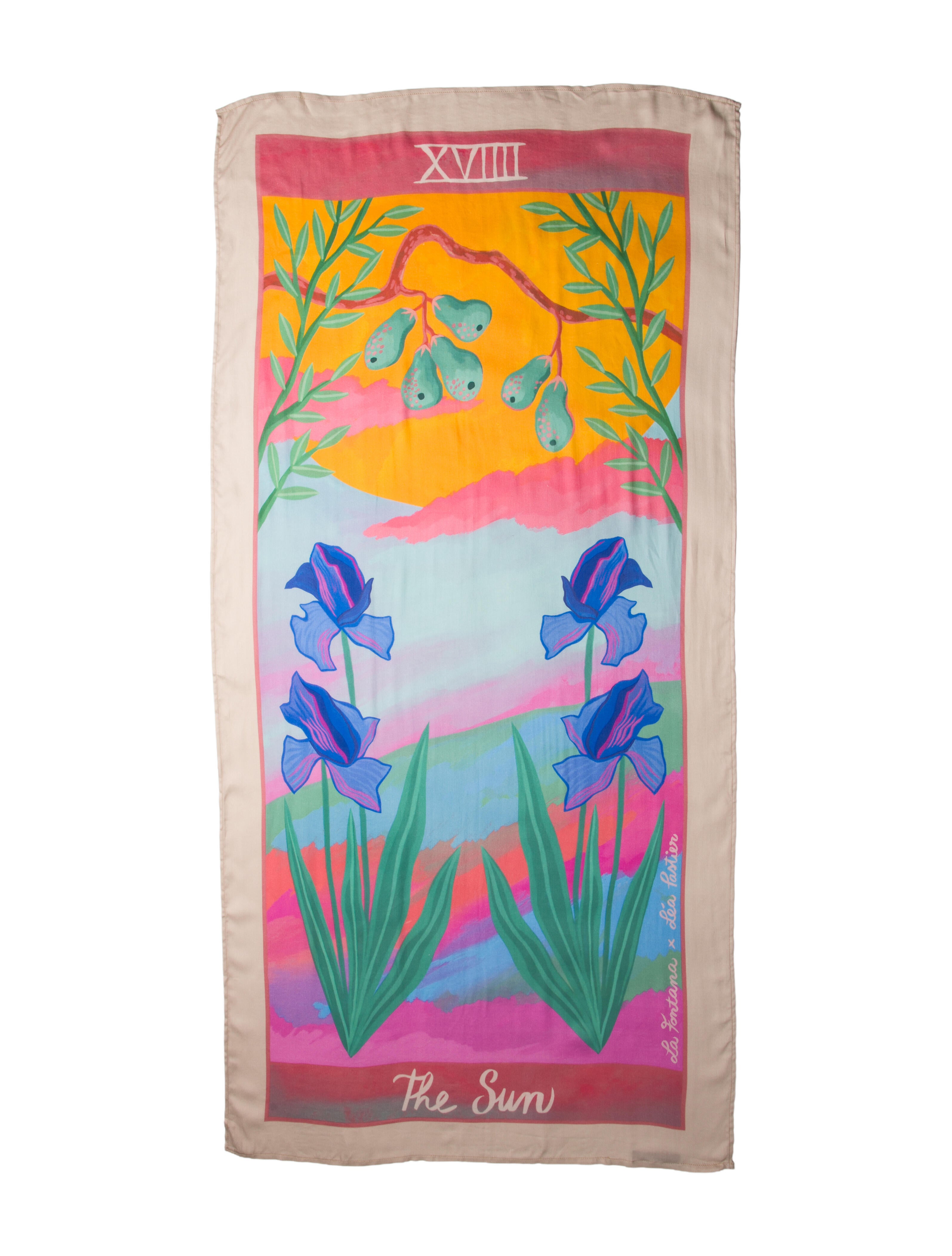 Léa Peckre Silk Paisley Print Scarf