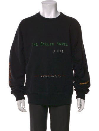 le PERE Graphic Print Crew Neck Sweatshirt