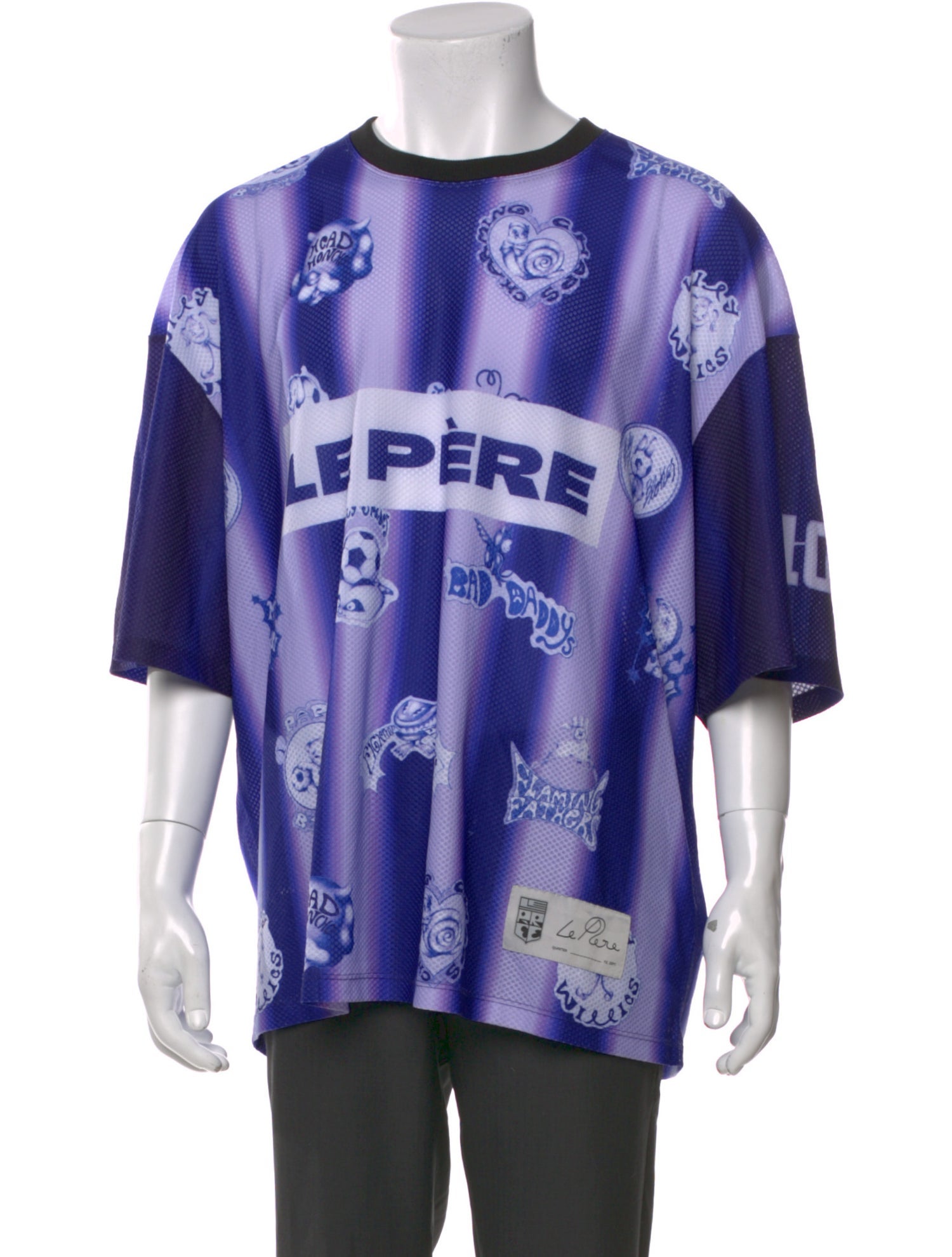 le PÈRE Graphic Print Crew Neck T-Shirt
