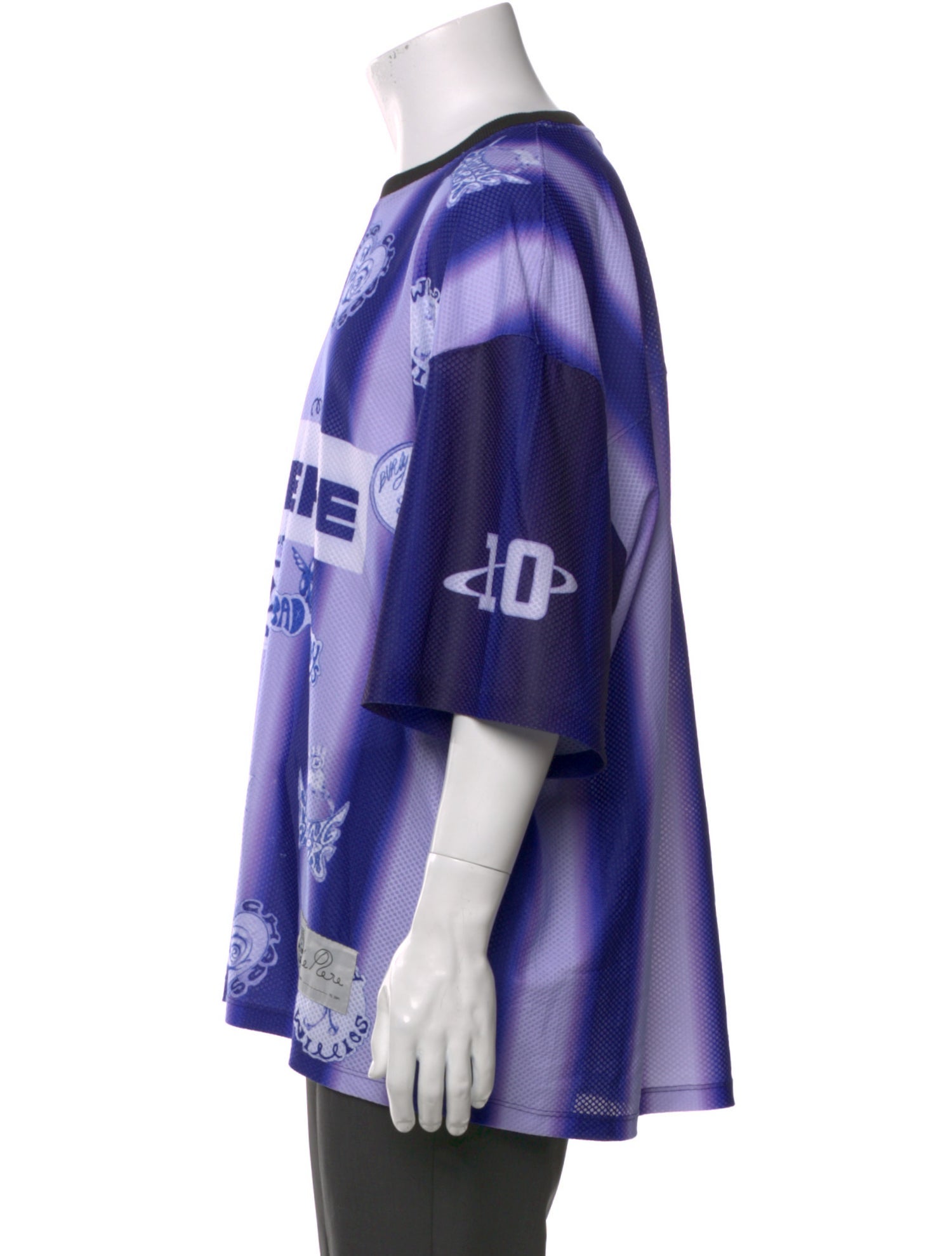 le PÈRE Graphic Print Crew Neck T-Shirt