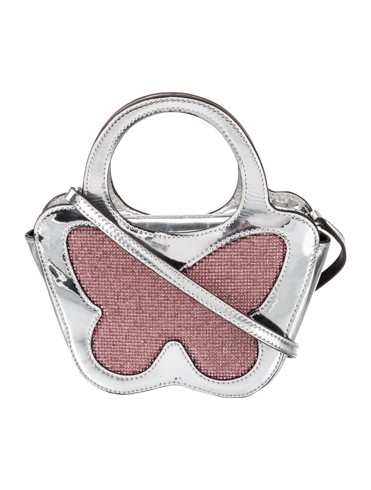 Les Petits Joueurs Patent Leather Top Handle Bag