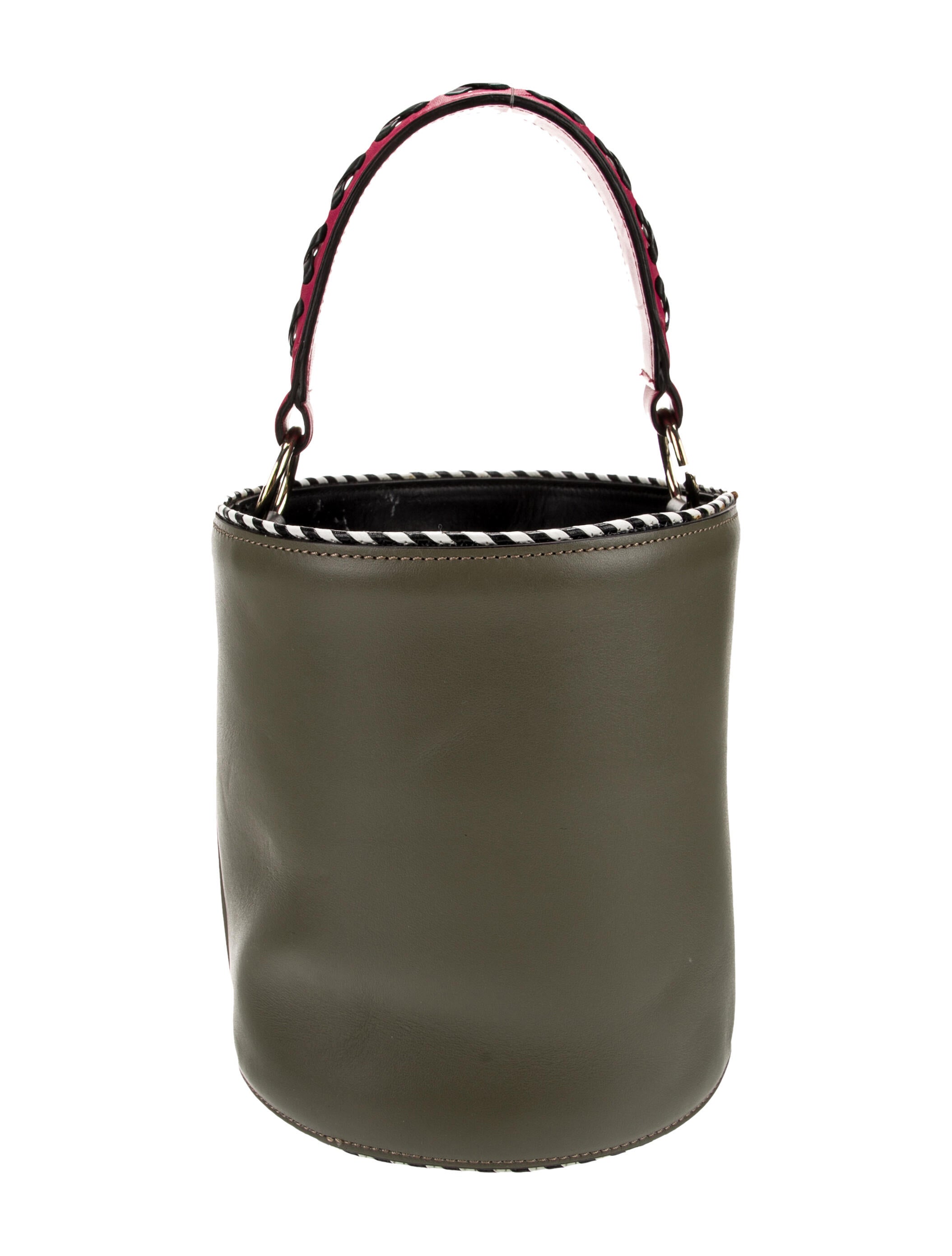 Les Petits Joueurs Leather Top Handle Bag