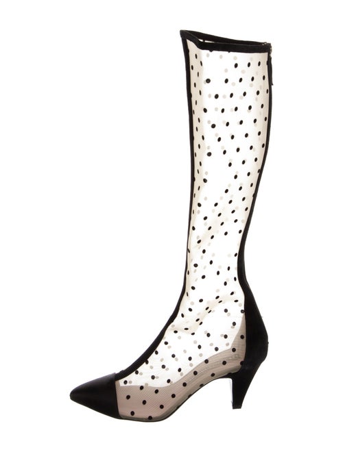 Les Petits Joueurs Mesh Polka Dot Print Boots