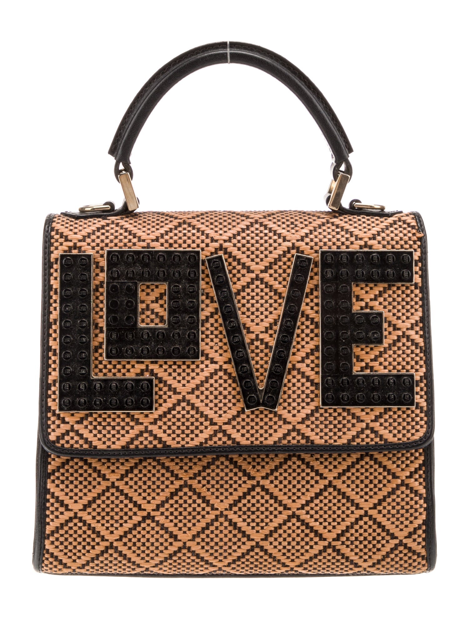 Les Petits Joueurs Straw Top Handle Bag