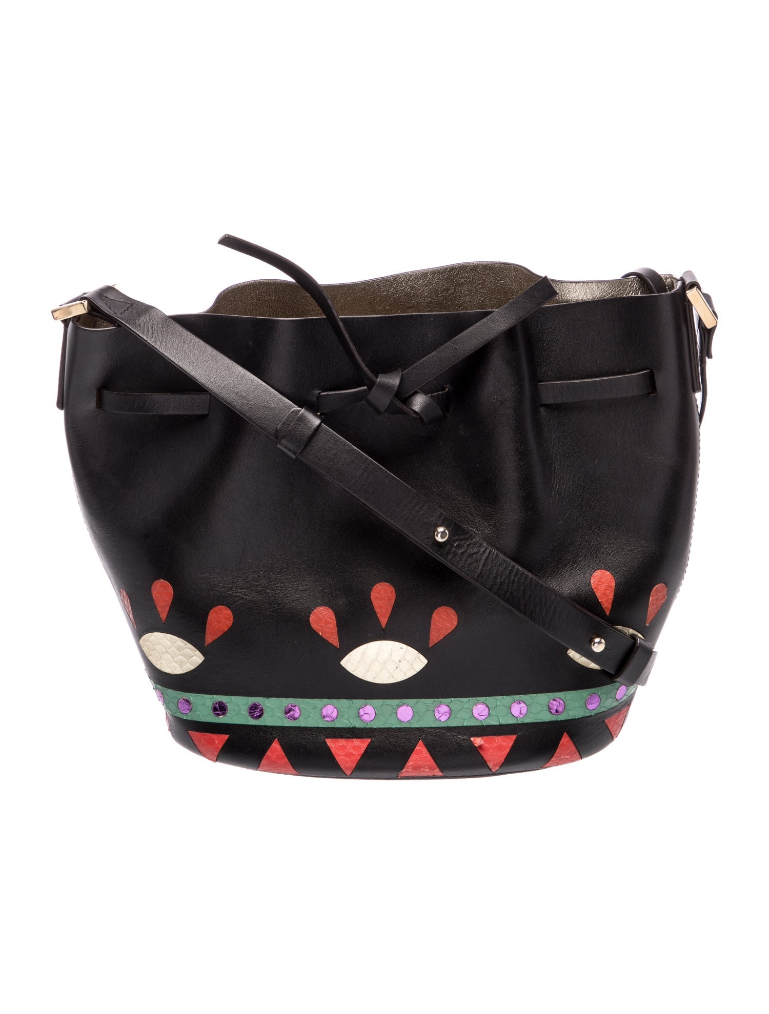 Les Petits Joueurs Leather Bucket Bag