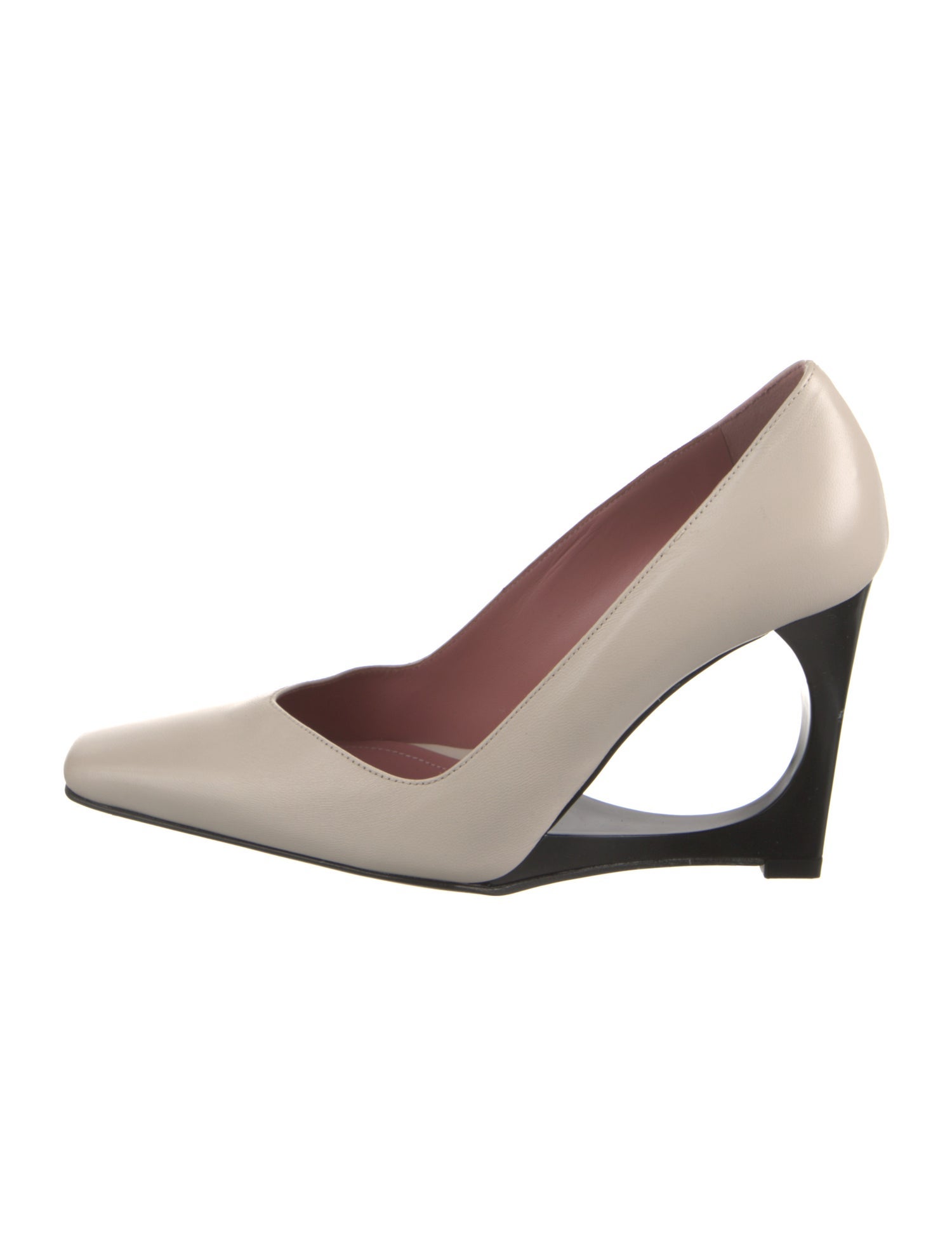 Les Petits Joueurs Leather Cutout Accent Pumps