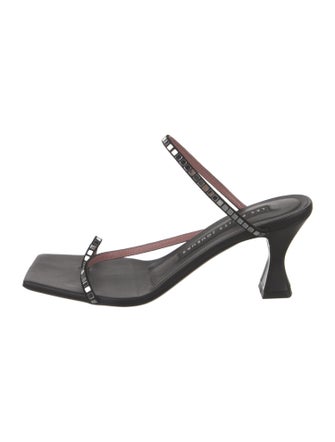 Les Petits Joueurs Leather Sequin Embellishments Slingback Sandals