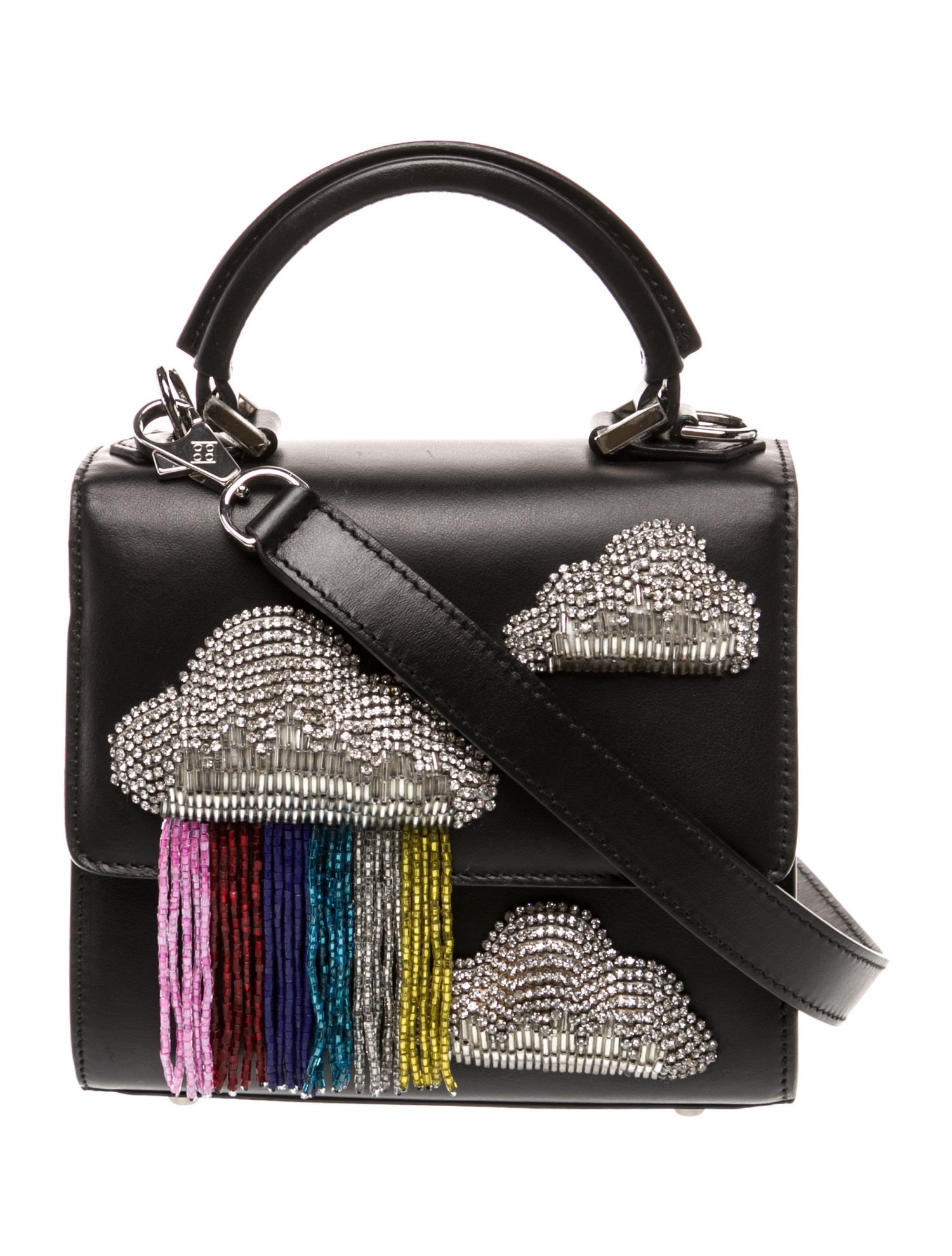 Les Petits Joueurs Leather Top Handle Bag