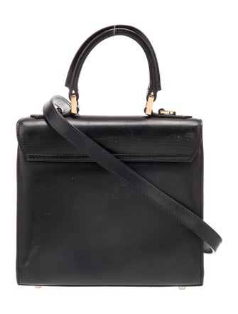 Les Petits Joueurs Leather Top Handle Bag