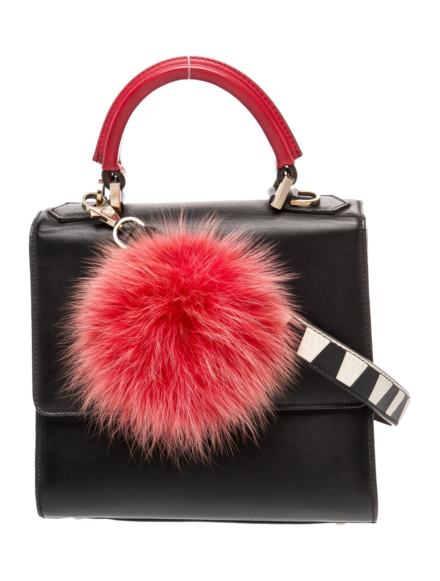 Les Petits Joueurs Leather Top Handle Bag