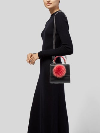 Les Petits Joueurs Leather Top Handle Bag