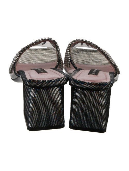 Les Petits Joueurs Leather Crystal Embellishments Slides