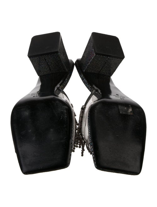 Les Petits Joueurs Leather Crystal Embellishments Slides