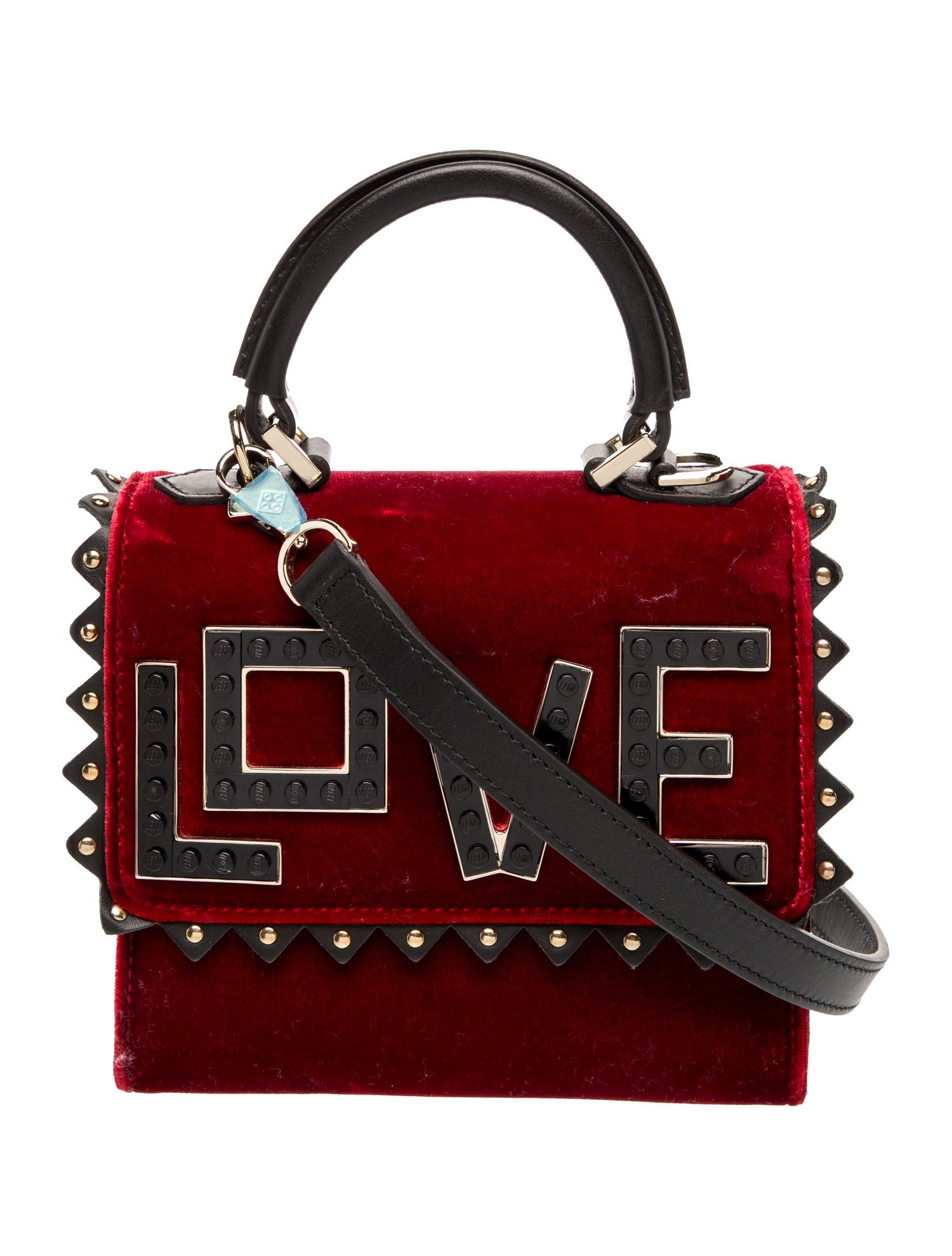 Les Petits Joueurs Velvet Top Handle Bag