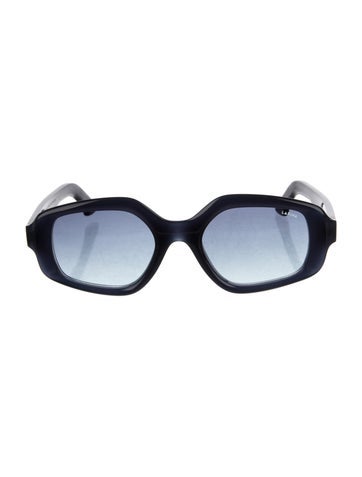 Pre-owned Lapima Elisa Square Sunglasses In Blue