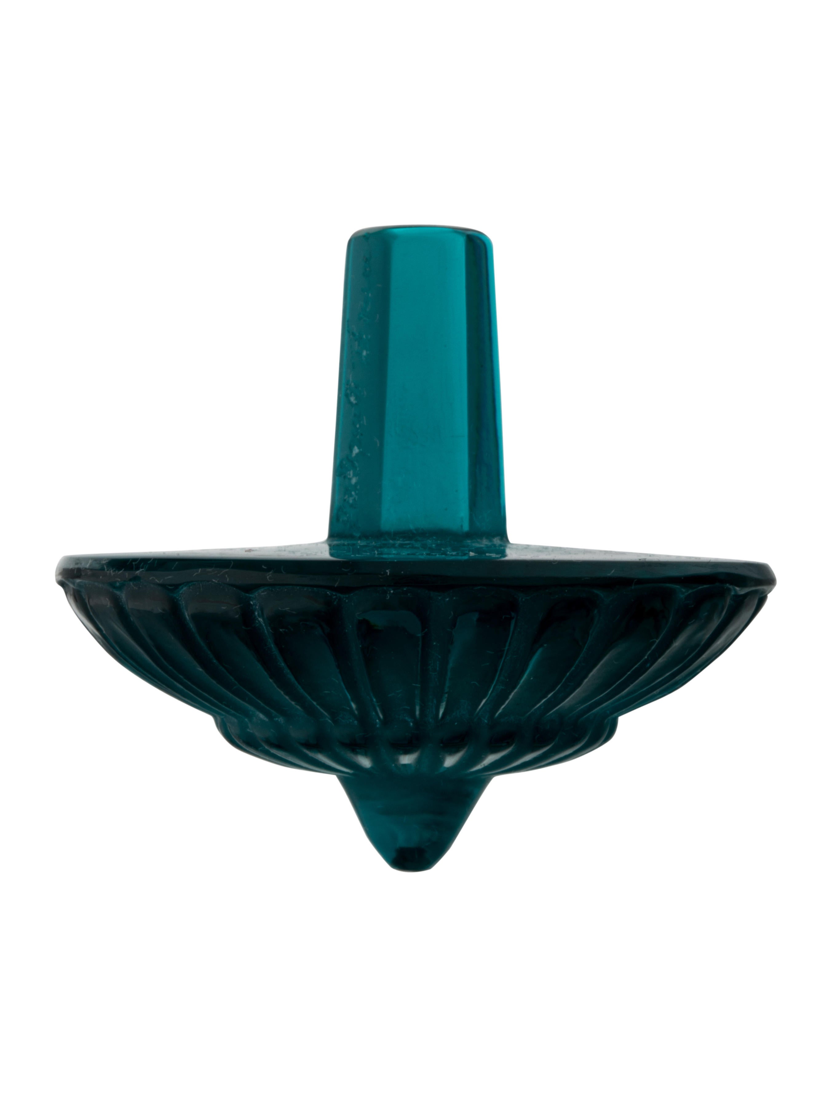 Lalique Glass Spinning Top Blue WLQ20442 The RealReal