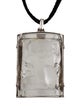 Lalique Carved Crystal Pendant Necklace