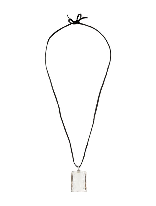 Lalique Carved Crystal Pendant Necklace