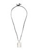 Lalique Carved Crystal Pendant Necklace