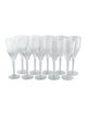 Lalique Set of 10 Angel Champagne Glasses