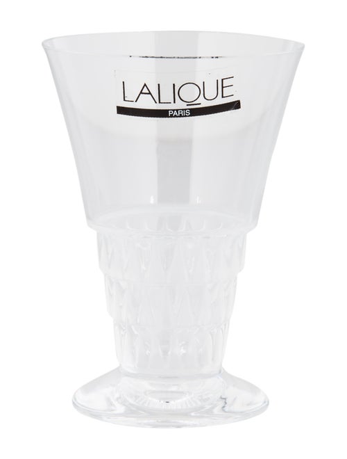 Lalique Set of 3 Crystal Bourgueil Sherry Glass