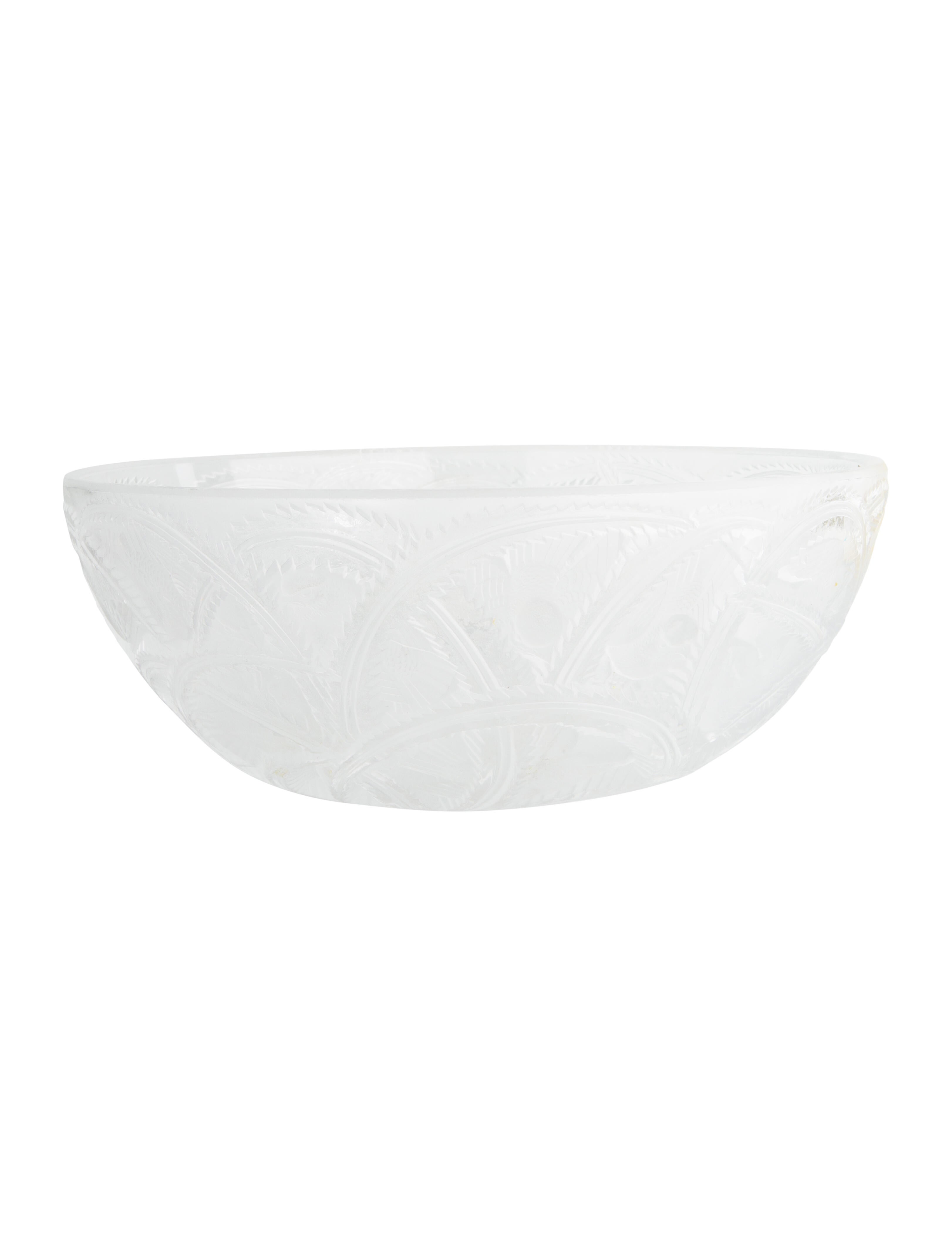 Lalique Pinsons Crystal Bowl