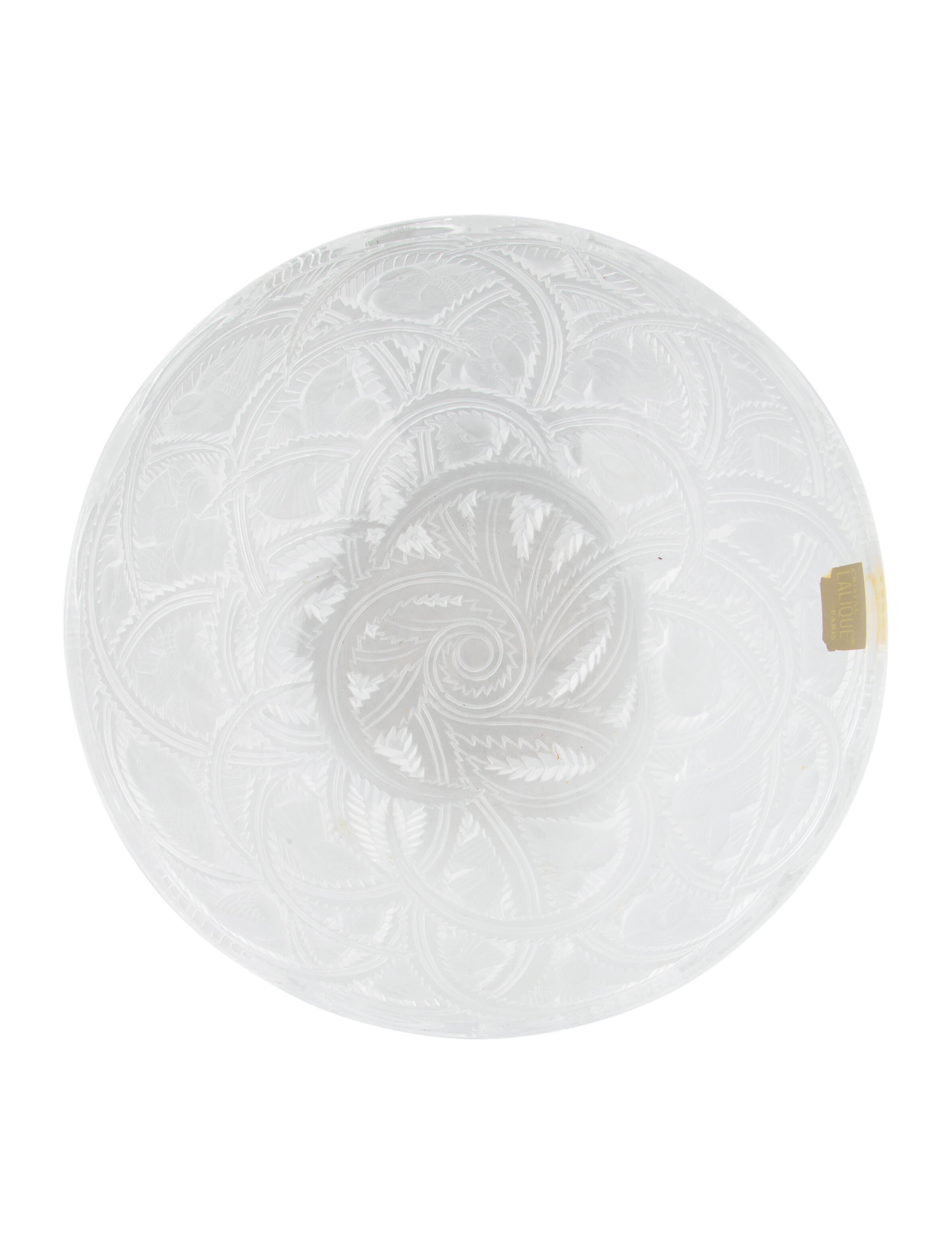 Lalique Pinsons Crystal Bowl