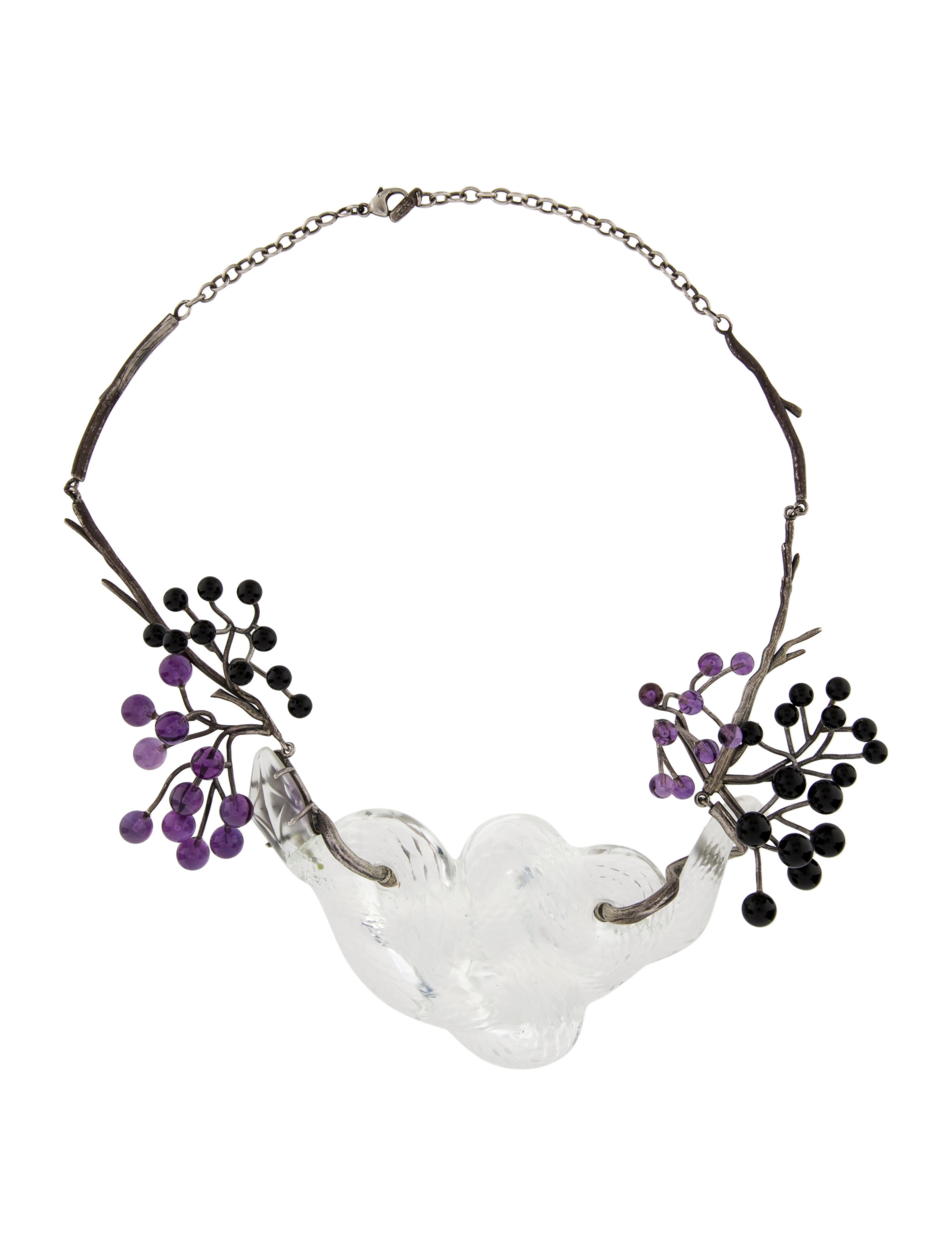 Lalique Crystal Serpent Collar Necklace