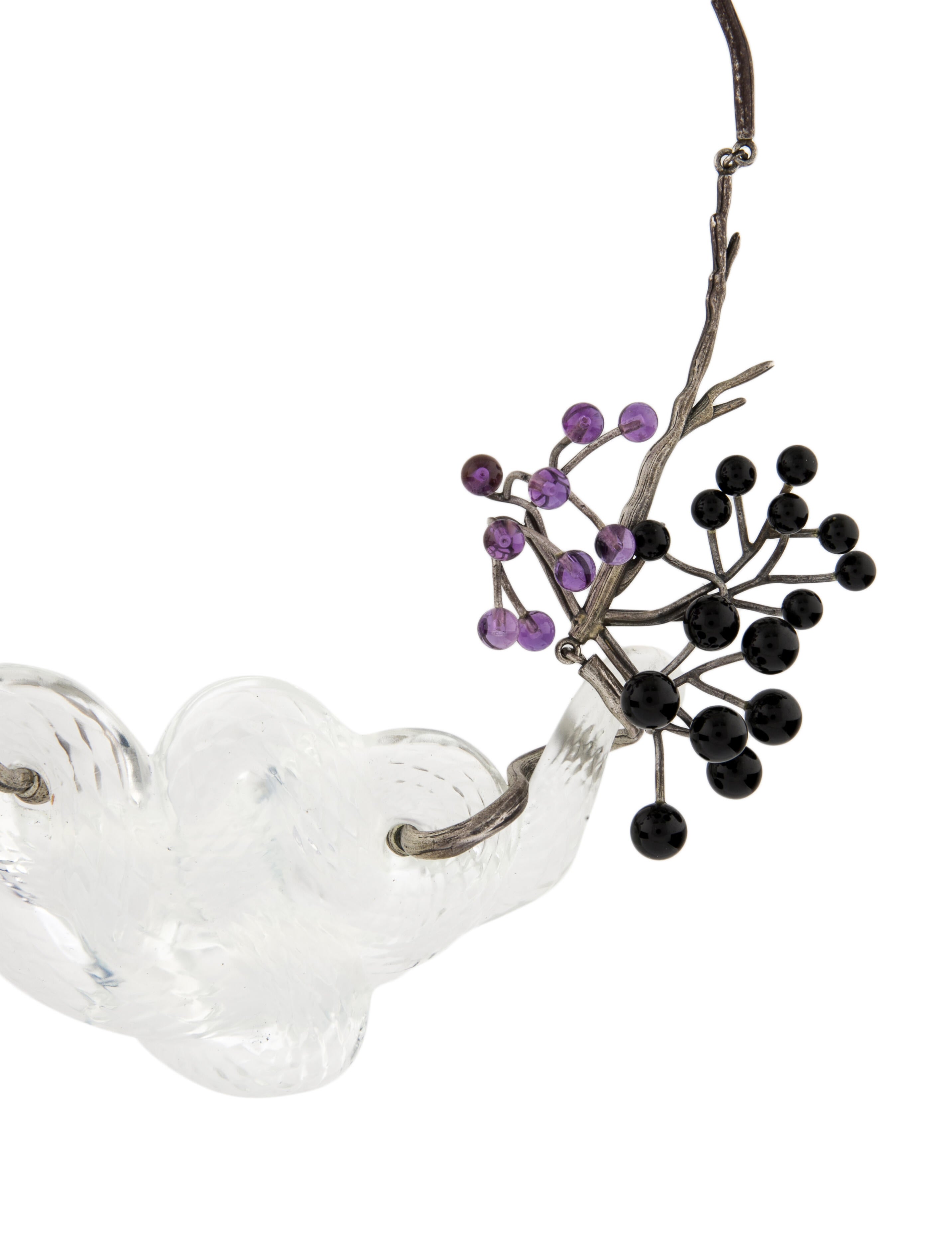 Lalique Crystal Serpent Collar Necklace