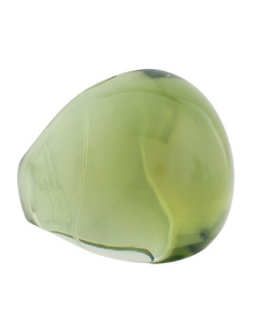 Lalique Cocktail Ring Crystal Cabochon 5.25