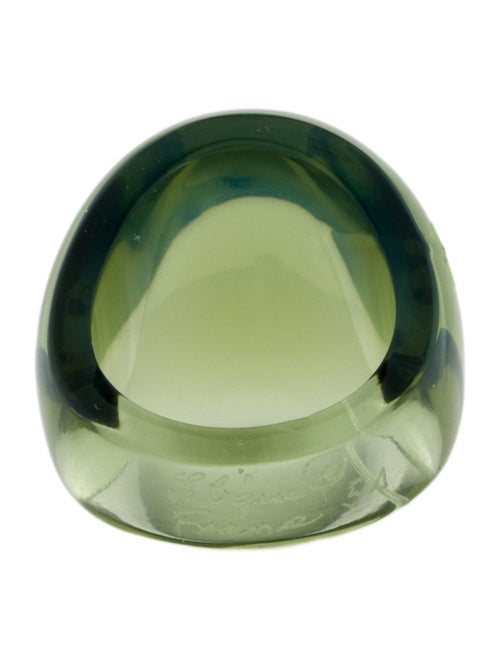 Lalique Crystal Cabochon Cocktail Ring