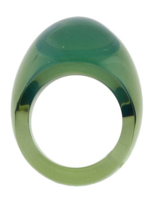 Lalique Crystal Cabochon Cocktail Ring