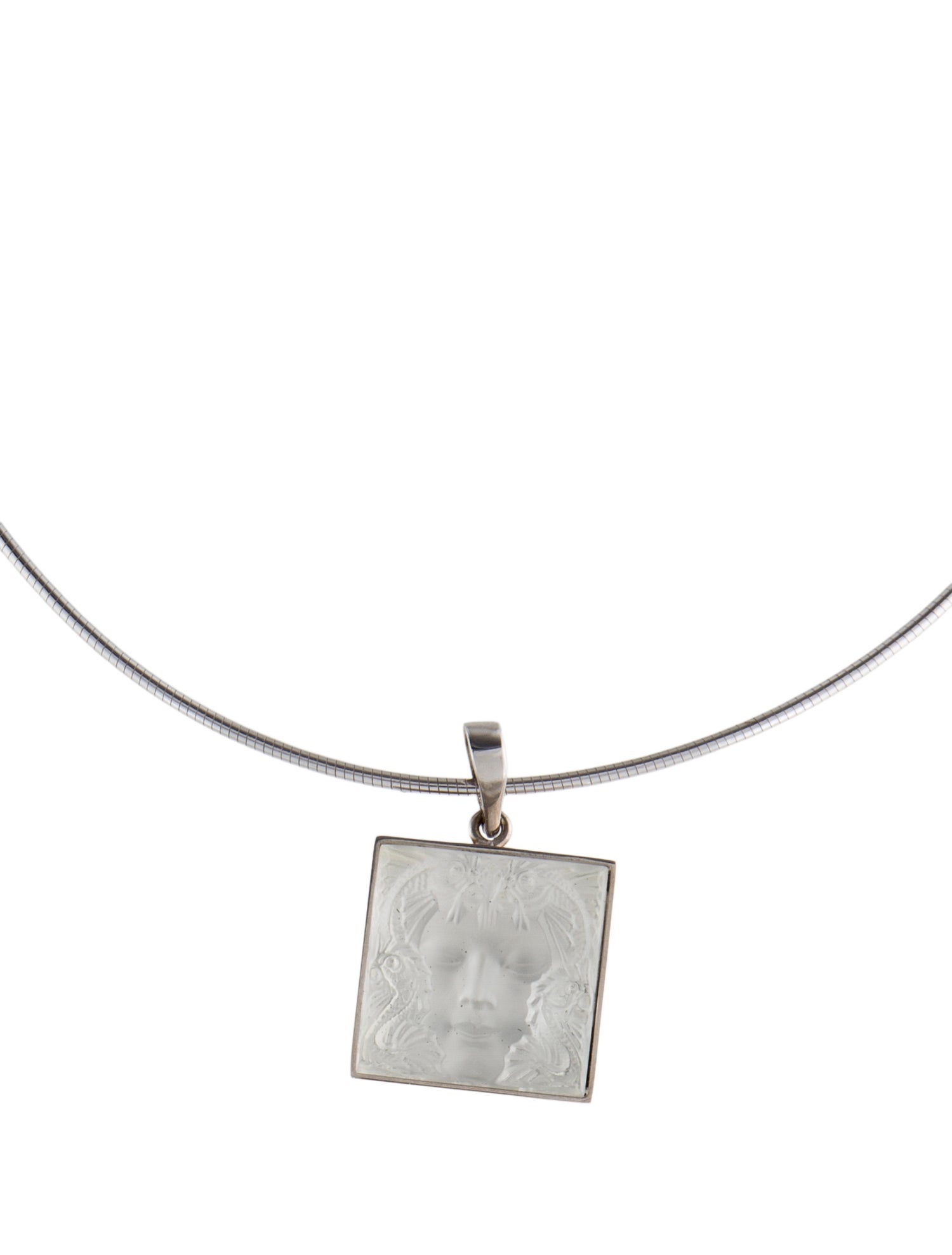 Lalique Crystal Aréthuse Pendant Necklace