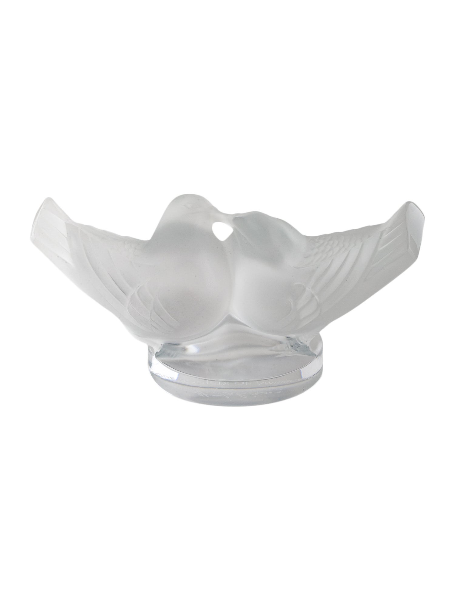 Lalique Vintage Pair of Lovebirds Figurine